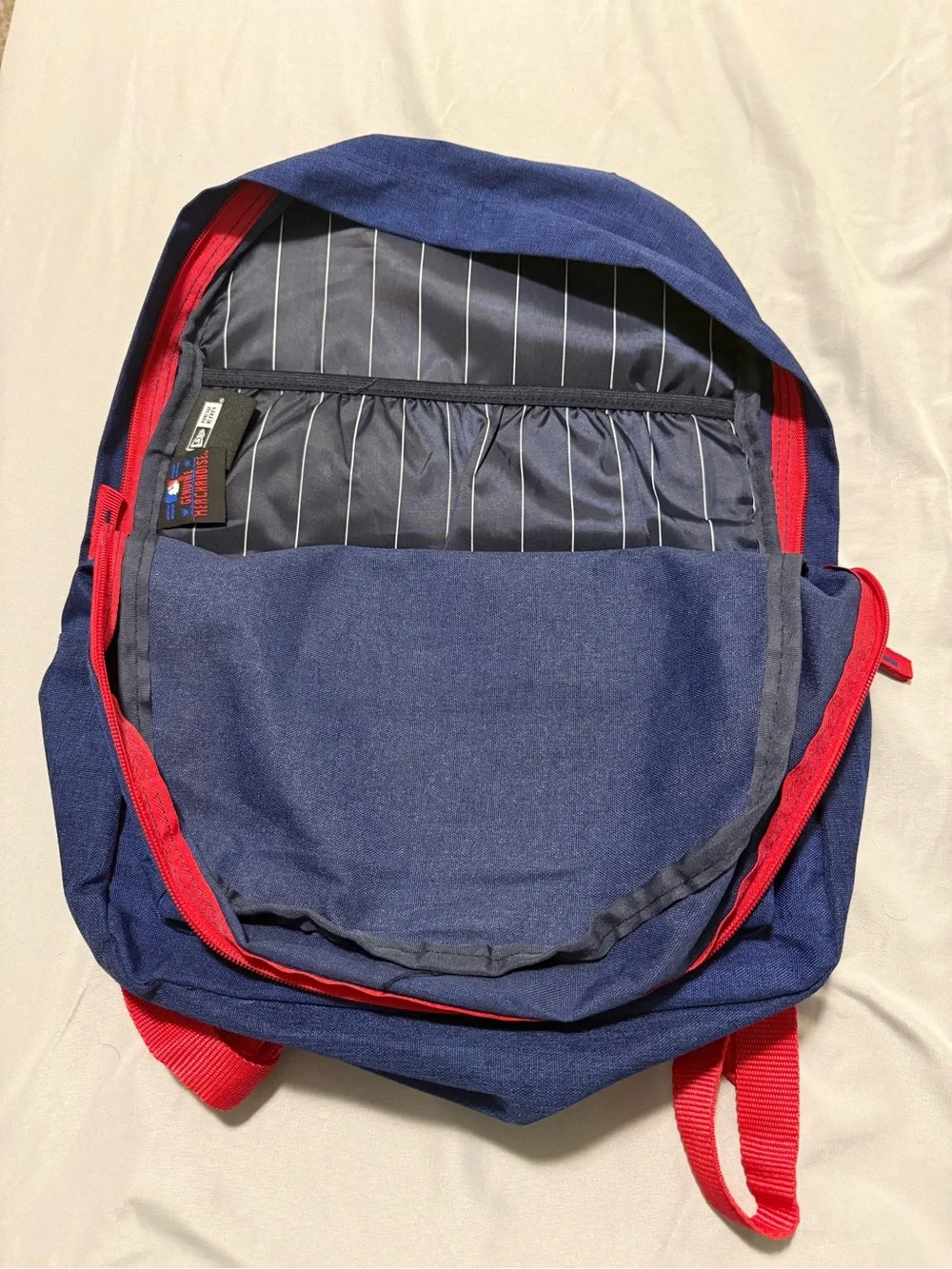 New Era Navy Blue & Red Texas Rangers Backpack